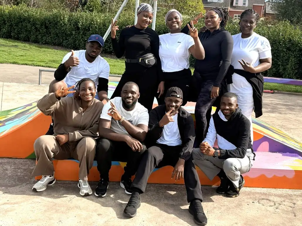 Spirit Life community members smiling together outdoors